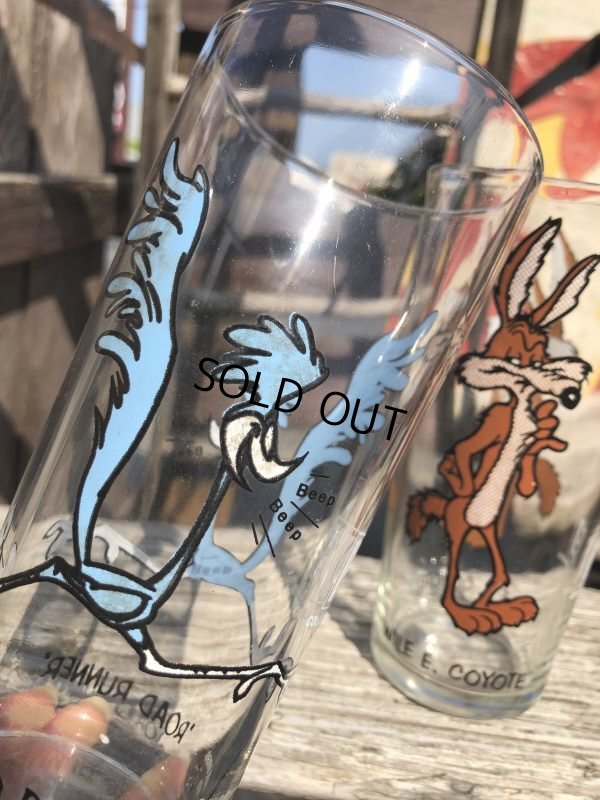 画像7: 70s Vintage Pepsi Glass Road Runner & Wile E. Coyote SET (C206)