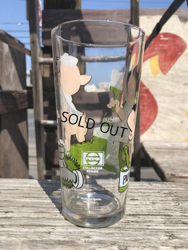 画像4: 70s Vintage Pepsi Glass Porky Pig & Petunia Pig (C201)