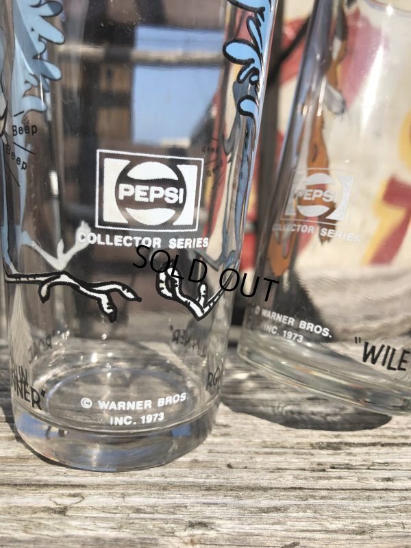 画像3: 70s Vintage Pepsi Glass Road Runner & Wile E. Coyote SET (C206)