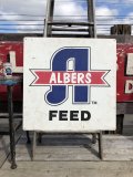 Vintage Alber's Animal Feed Pet Food Sign (C219)