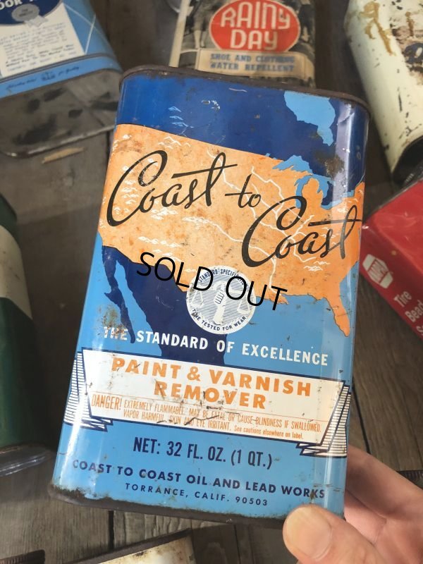 画像1: Vintage 1qt Oil Can Coast to Coast PAINT &VARNISH REMOVER (C223)