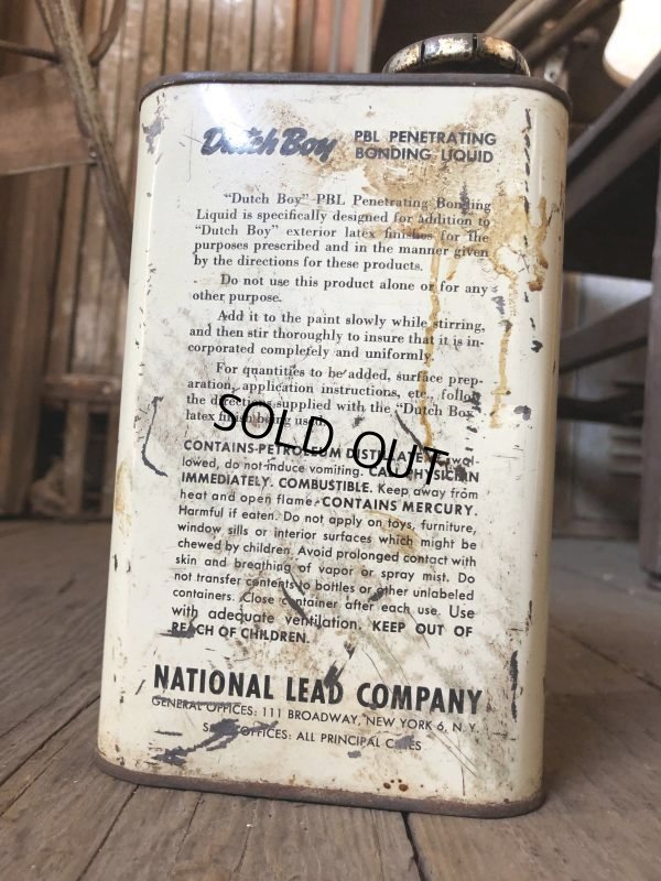 画像4: Vintage 1qt Oil Can Dutch Boy PENETRATING BONDING LIQUID (C228)
