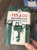 Vintage 1qt Oil Can TEXACO OUTBOARD MOTOR OIL (C231)