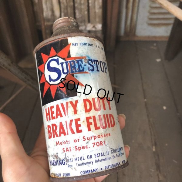 画像1: Vintage Oil Can SURE-STOP Heavy Duty Brake Fluid (C245)