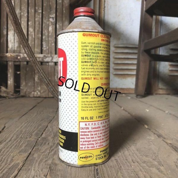 画像3: Vintage Oil Can GUMOUT Carburetor and Fuel System Cleaner PENNZOIL (C250)