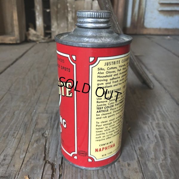 画像3: Vintage Oil Can JUSTRITE Cleaning Fluid (C238)