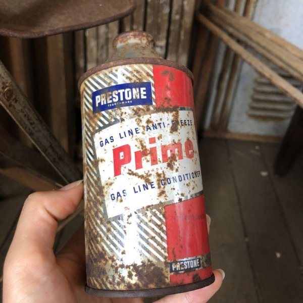 画像1: Vintage Oil Can Prestone GASOLINE ANTI-FREEZE Prime EVEREADY (C242)