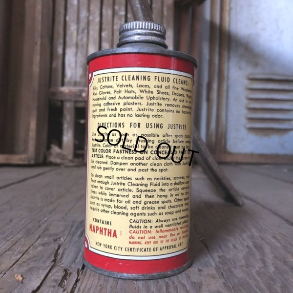 画像4: Vintage Oil Can JUSTRITE Cleaning Fluid (C238)