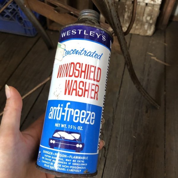 画像1: Vintage Oil Can WESTLEY'S Windshield Washer anti-freeze (C247)