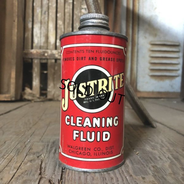 画像6: Vintage Oil Can JUSTRITE Cleaning Fluid (C238)