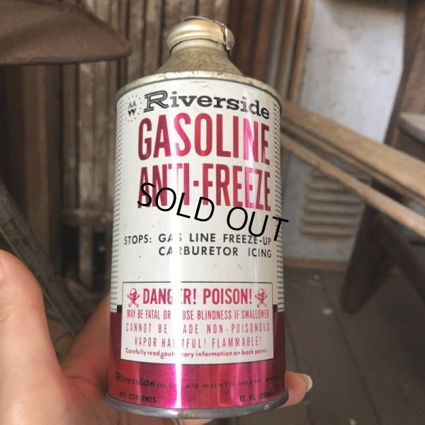 画像1: Vintage Oil Can Riverside GASOLINE ANTI-FREEZE (C241)