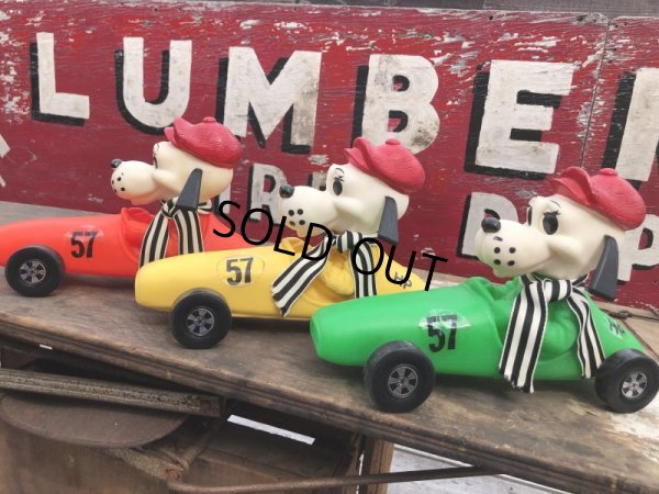 画像15: 70s Vintage 57 Racing Dog Plastic Coin Bank Green (C275)