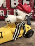 画像5: 70s Vintage 57 Racing Dog Plastic Coin Bank Yellow (C273)