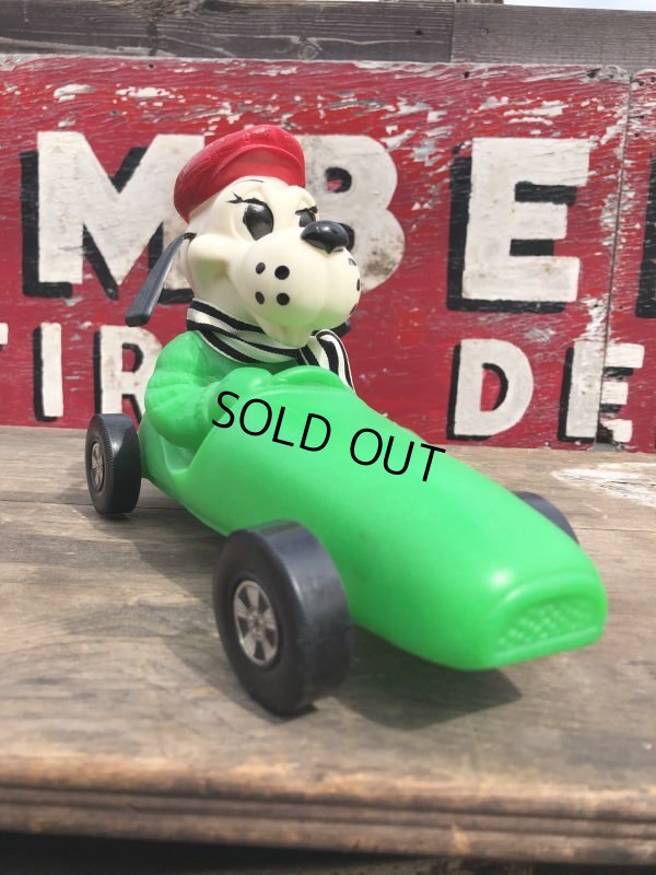 画像4: 70s Vintage 57 Racing Dog Plastic Coin Bank Green (C275)