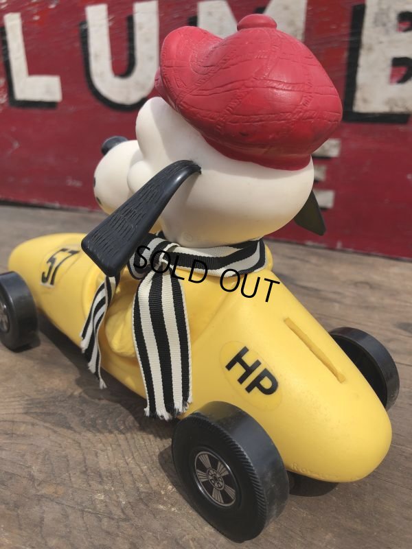 画像7: 70s Vintage 57 Racing Dog Plastic Coin Bank Yellow (C273)