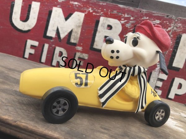 画像15: 70s Vintage 57 Racing Dog Plastic Coin Bank Yellow (C273)
