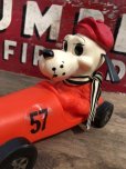 画像9: 70s Vintage 57 Racing Dog Plastic Coin Bank Red (C274)