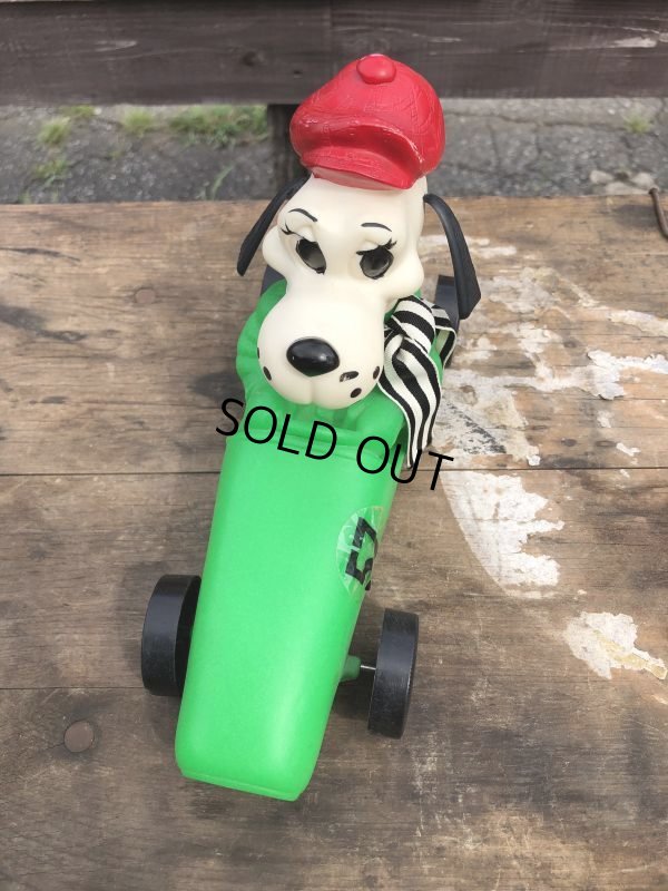 画像8: 70s Vintage 57 Racing Dog Plastic Coin Bank Green (C275)