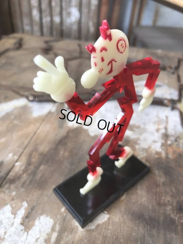 画像7: 40s Vintage REDDY KILOWATT Standing Business Card Holder Figure Red w/Black Stand (C276)