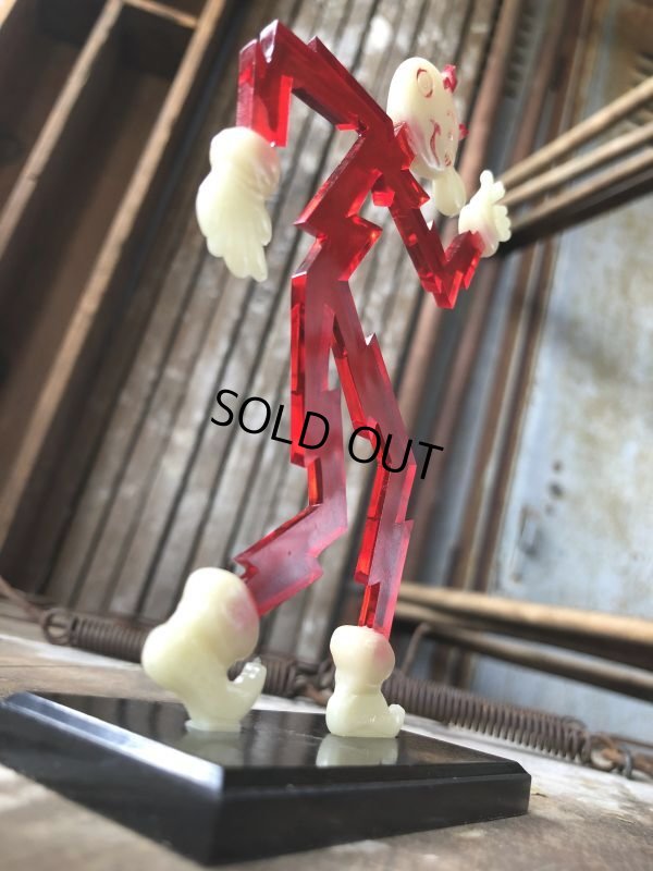 画像8: 40s Vintage REDDY KILOWATT Standing Business Card Holder Figure Red w/Black Stand (C276)