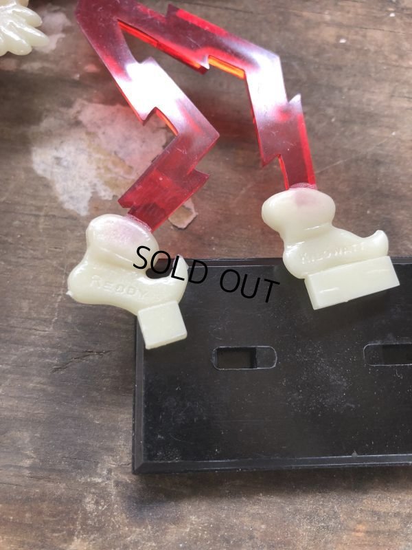 画像16: 40s Vintage REDDY KILOWATT Standing Business Card Holder Figure Red w/Black Stand (C276)