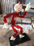 画像9: 40s Vintage REDDY KILOWATT Standing Business Card Holder Figure Red w/Black Stand (C276)