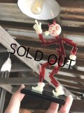 40s Vintage REDDY KILOWATT Standing Business Card Holder Figure Red w/Black Stand (C276)