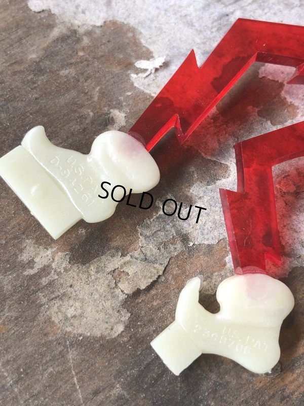 画像17: 40s Vintage REDDY KILOWATT Standing Business Card Holder Figure Red w/Black Stand (C276)