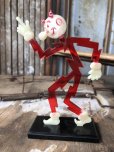 画像6: 40s Vintage REDDY KILOWATT Standing Business Card Holder Figure Red w/Black Stand (C276)