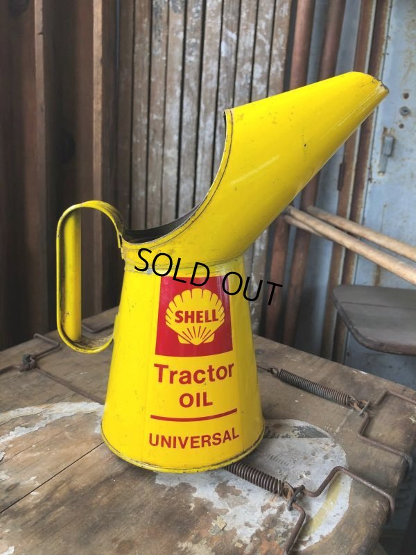 画像3: Vintage Shell Quart Tractor Universal Oil Jug Pourer (C279)