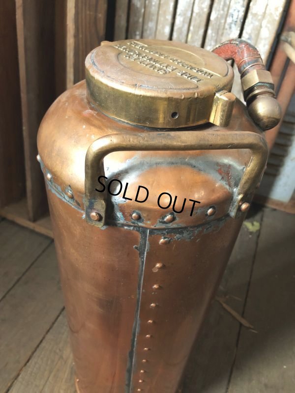 画像15: Vintage SIMPLEX Copper Brass Fire Extinguisher (C281)