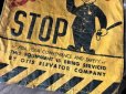 画像5: Vintage OTIS ELEVATOR Danger! STOP Flag Sign (C282)