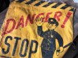 画像4: Vintage OTIS ELEVATOR Danger! STOP Flag Sign (C282)