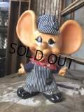 70s Vintage Mouse Coin Bank Union Pacific Engineer (C307)