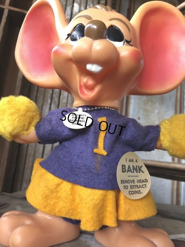 画像8: 70s Vintage Mouse Coin Bank Cheerleader B (C301)