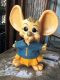 70s Vintage Mouse Coin Bank Cheerleader F (C305)