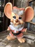 70s Vintage Mouse Coin Bank Christmas Santa Claus B (C298)