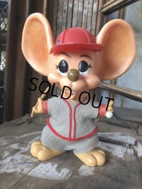 70s Vintage Mouse Coin Bank Baseball Player (C311)