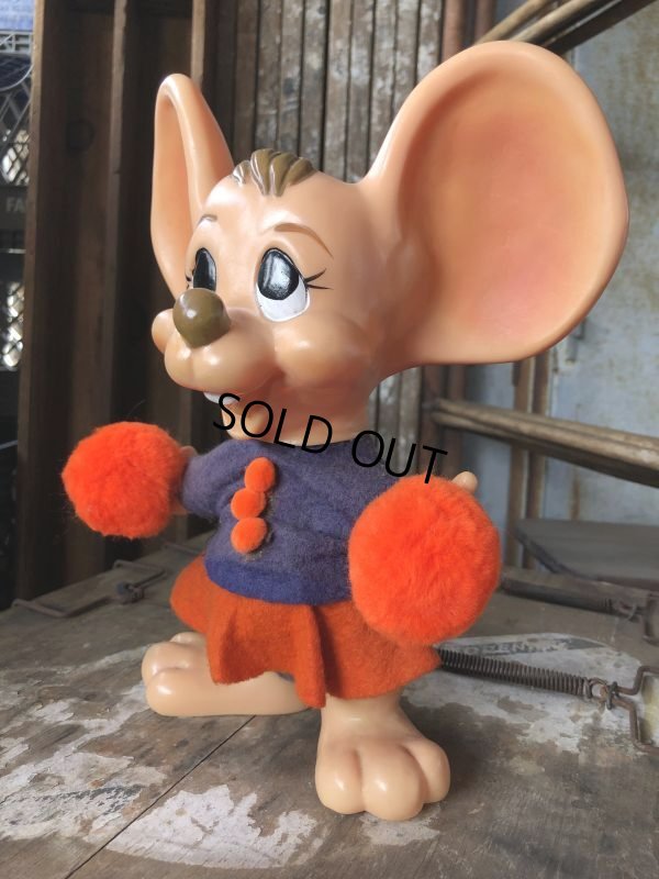 画像3: 70s Vintage Mouse Coin Bank Cheerleader A (C300)
