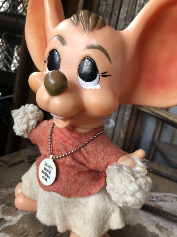 画像7: 70s Vintage Mouse Coin Bank Cheerleader E (C304)