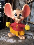 70s Vintage Mouse Coin Bank Cheerleader C (C302)