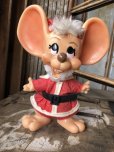 画像1: 70s Vintage Mouse Coin Bank Christmas Santa Claus C (C299) (1)