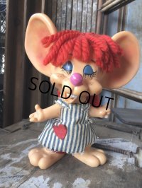 70s Vintage Mouse Coin Bank Hillbilly Girl (C309)