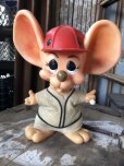 画像1: 70s Vintage Mouse Coin Bank Baseball Player (C312) (1)