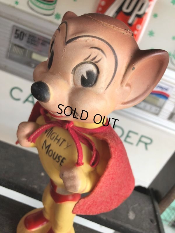 画像9: 50s Vintage Terrytoons Mighty Mouse Vinyl Doll w/Original Cape! (C318) 