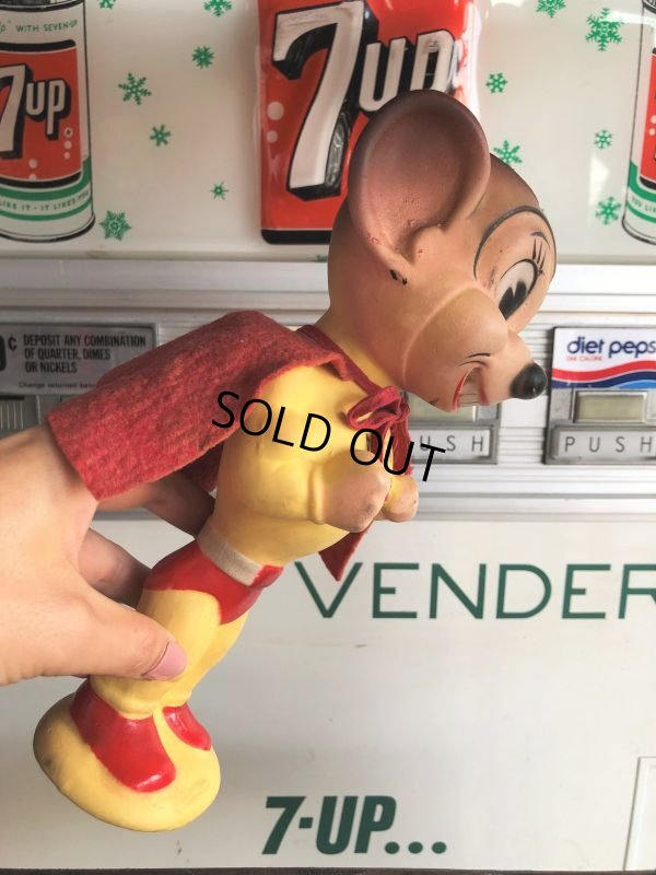 画像13: 50s Vintage Terrytoons Mighty Mouse Vinyl Doll w/Original Cape! (C318) 