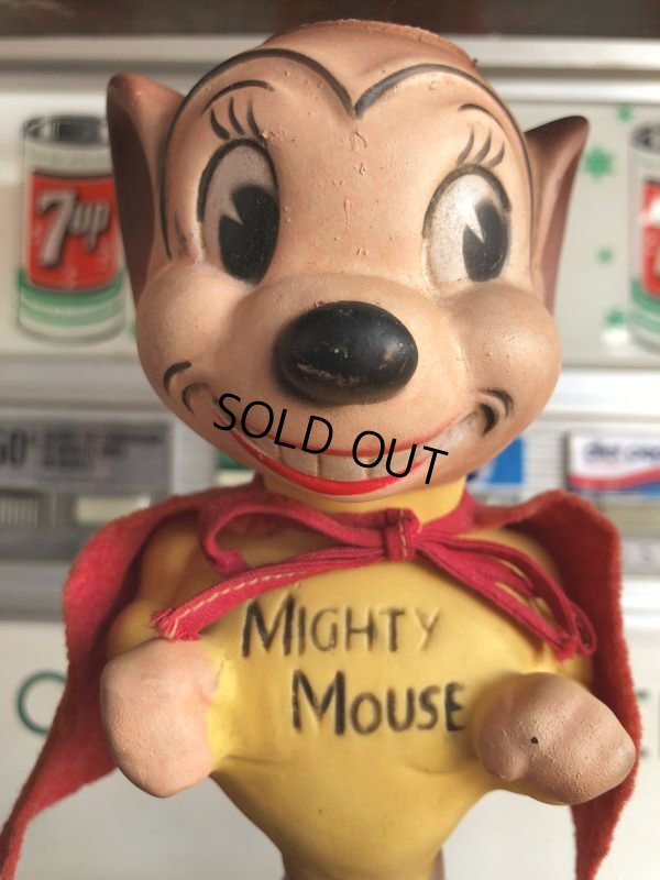 画像8: 50s Vintage Terrytoons Mighty Mouse Vinyl Doll w/Original Cape! (C318) 