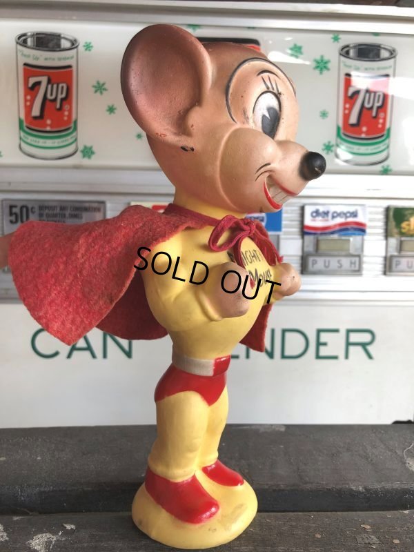 画像5: 50s Vintage Terrytoons Mighty Mouse Vinyl Doll w/Original Cape! (C318) 