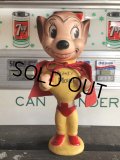 50s Vintage Terrytoons Mighty Mouse Vinyl Doll w/Original Cape! (C318) 