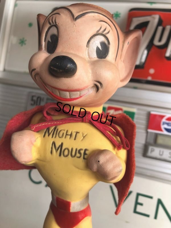 画像6: 50s Vintage Terrytoons Mighty Mouse Vinyl Doll w/Original Cape! (C318) 